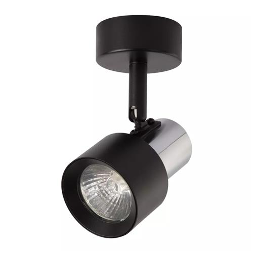 Cino Black And Chrome Single Ceiling Spot ML9945