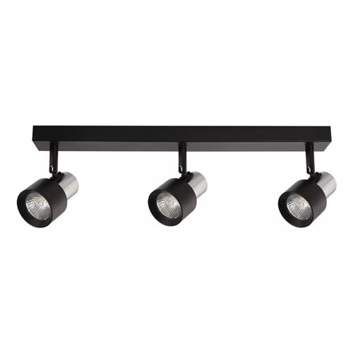 Cino Black And Chrome Three Light Ceiling Spot ML9949