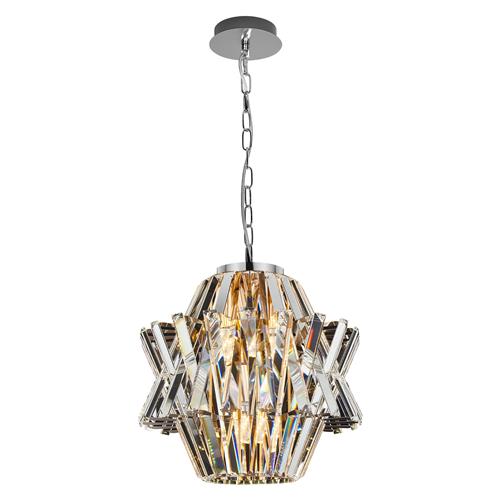 Crown Chrome And Crystal Ceiling Pendant ML0400