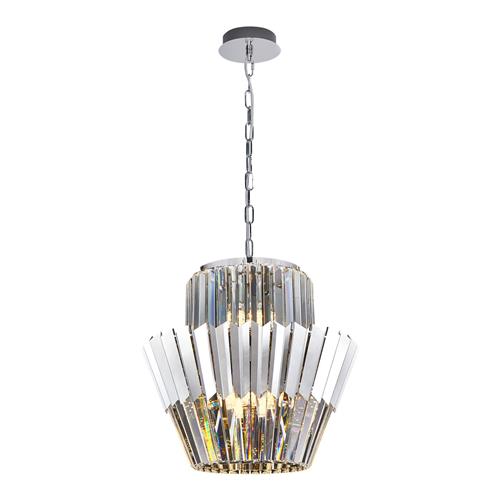 Donna Nine Light Chrome And Crystal Ceiling Pendant ML0414