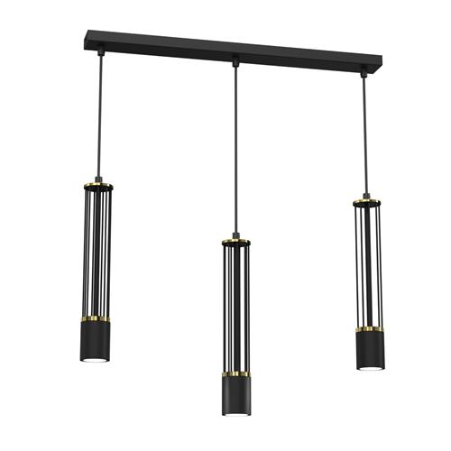 Estilo Black And Gold (Colour) Three Light Bar Pendant MLP8410