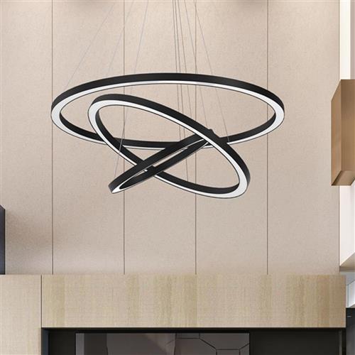 Galaxia Black LED Triple Ceiling Pendant ML8424