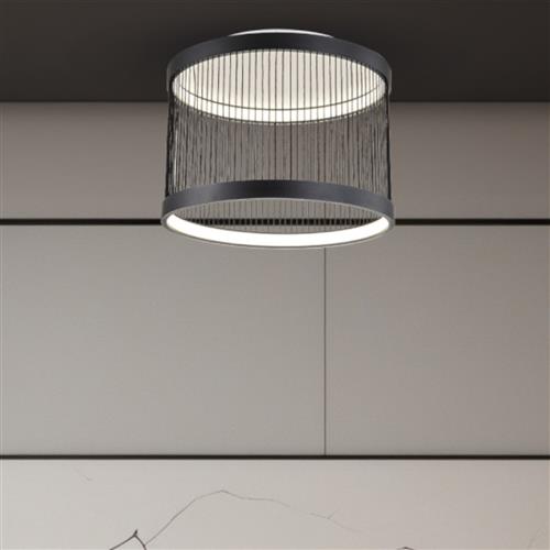 Guarda Black Semi-Flush LED Ceiling Fitting ML0528