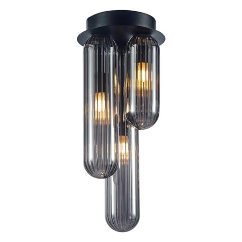 Pax Black Semi-Flush Ceiling Fitting ML0339