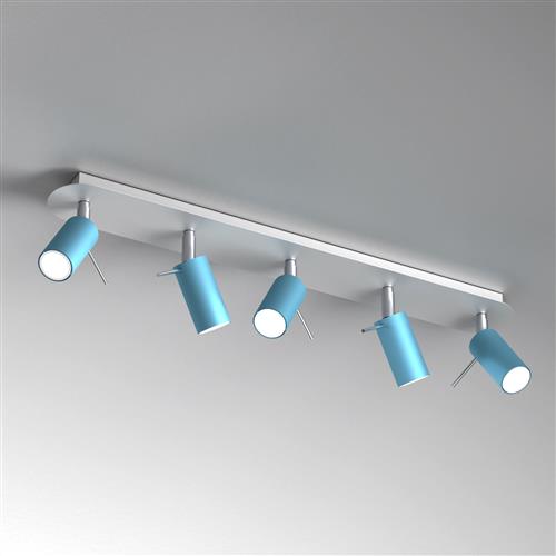 Preston White And Blue Five Light Ceiling Spot MLP7625