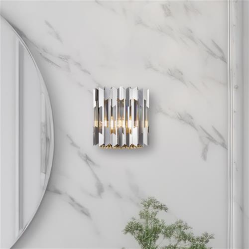 Ritz Chrome And Crystal Wall Light ML0398