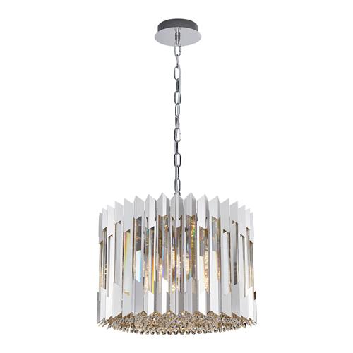 Ritz Chrome Crystal 7 Light Ceiling Pendant ML0394