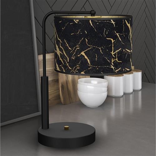 Senso Matt Black And Gold Table Lamp MLP7299