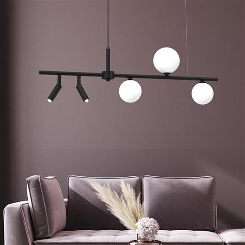 Sirio 5-Light Black Finish Ceiling Pendant MLP8408