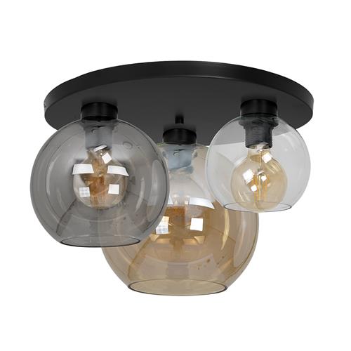 Sofia Mixed Glass 3-Light Semi-Flush Fitting MLP6589