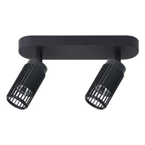 Vertical Black Two Light Ceiling Spot ML0295