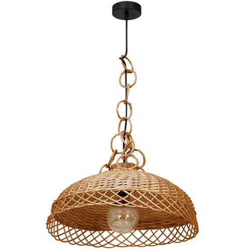 Vimini Wide Domed Wicker Pendants | The Lighting Superstore