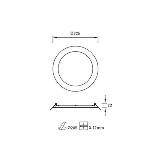 Easy White LED Medium Recessed Downlight | The Lighting Superstore