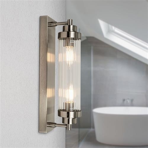 Anju IP44 Satin Chrome Bathroom Wall Light LS24002SCWL