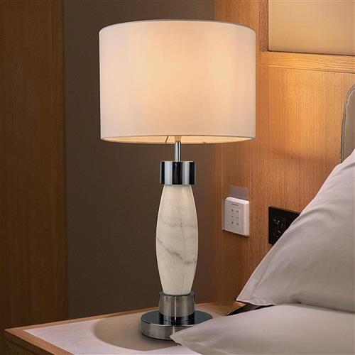 Aryll Polished Chrome Marble Table Lamp LS23701CHTL