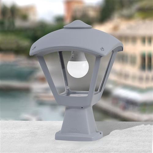 Disma Dario Grey IP55 CCT LED Pillar Post Light DISMA/DARIOGY