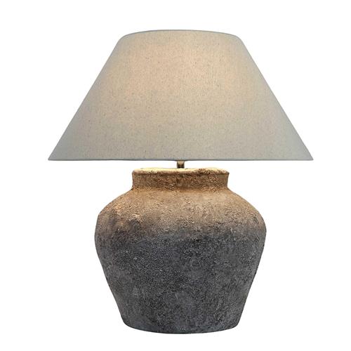 Eldin Rustic Stone Table Lamp with Shade LS24401TL