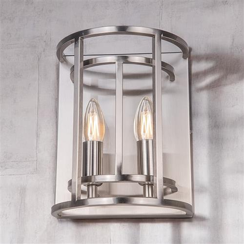 Farula Satin Chrome Double Wall Light LS0502SCWL