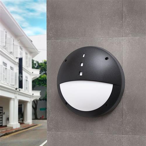 Gelmi Eyelid Black IP66 CCT Outdoor Wall Light GELMIELBL