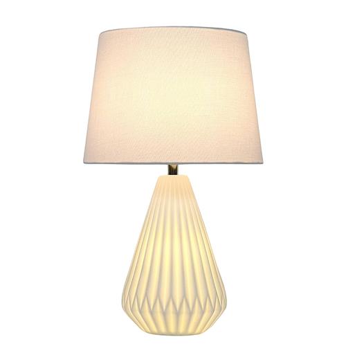 Koume Pearl White 2-Light Table Lamp with Shade LS24602TL