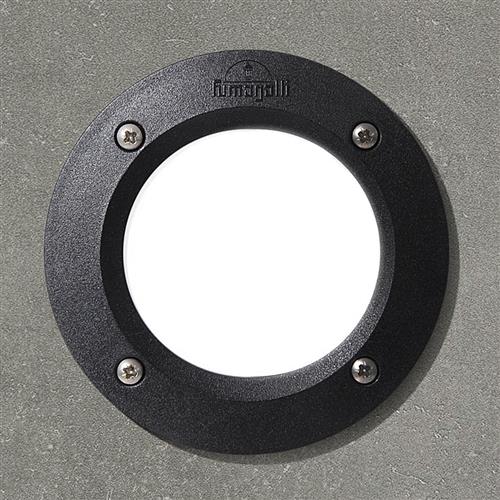 Leti 100 Round Black Recessed IP66 Wall Light LETI100RDBL