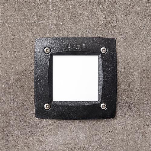 Leti 100 Square Black Recessed IP66 Wall Light LETI100SQBL