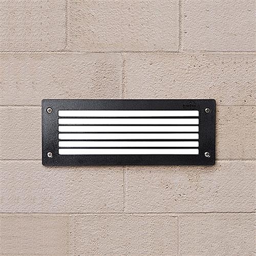 Leti 300 Grill Black Recessed IP66 Wall Light LETI300GLBL