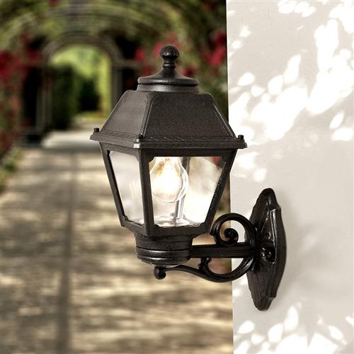 Mary Black Resin IP55 Dual-Fix Wall Light BISSO/MARY