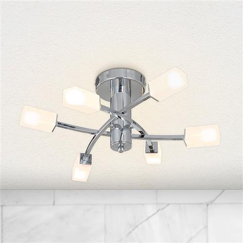 Topaz 6-Light Polished Chrome Ceiling Fitting TOP06CH