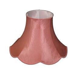 14" Scollop Pink Special Fabric Lined lamp shade SS1285