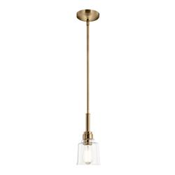 Aivian 1 Light Weathered Brass Ceiling Pendant or Semi-Flush Fitting KL-AIVIAN-P-WBR