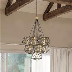 Astrid 11 Matt Bronze And Gold Finish Light Pendant HK-ASTRID-11P