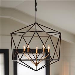 Astrid 5-Light Bronze And Gold Finish Ceiling Pendant HK-ASTRID-5P