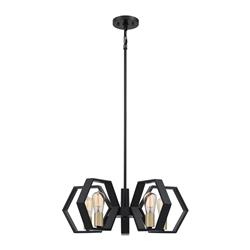 Bismarck Earth Black Five Light Pendant QZ-BISMARCK5-EK