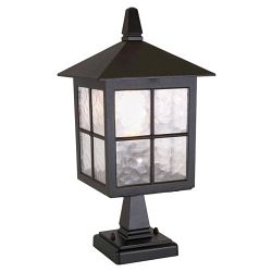 Winchester IP43 Outdoor Post Lantern Black Finish BL25