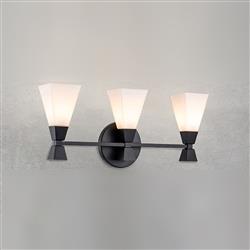 Bowtie Matt Black LED IP44 Triple Bathroom Wall Light BOWTIE-3-MB