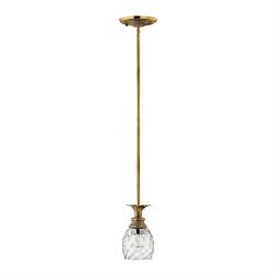 Burnished Brass Single Ceiling Pendant HK-PLANTATION-MP-BB