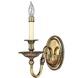 Cambridge Burnished Solid Brass Single Wall Light HK-CAMBRIDGE1