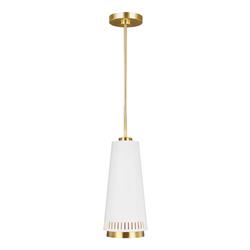 Carter Matt White And Brass Ceiling Pendant FE-CARTER-P-A-MW