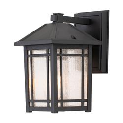 Cedar Point IP44 Black Small Outdoor Wall Light QZ-CEDAR-POINT-S-BK