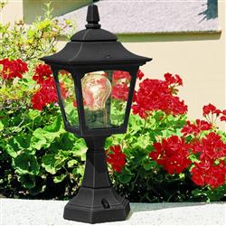 Chapel Black IP44 Pedestal Lantern CP4-Black