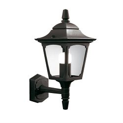 Chapel IP44 Black Outdoor Wall Up Lantern CPM1-Black