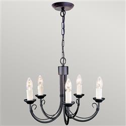 Chartwell Black Five Arm Ceiling Pendant CH5-Black