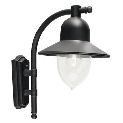 Como IP54 Outdoor Wall Lantern Black Finish C2-BLACK