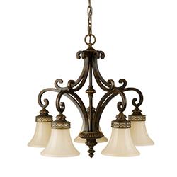 Drawing Room Bronze 5 Arm Ceiling Chandelier Light FE-DRAWING-ROOM5