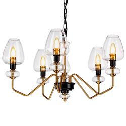 Armand 5 Light Aged Brass Multi-Arm Ceiling Light DL-ARMAND5-AB