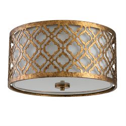 Arabella Flush Distressed Gold Finish Ceiling Light GN-ARABELLA-F