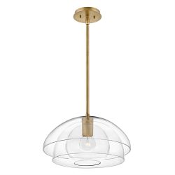 Heritage Brass Semi-Flush/Pendant Light QN-LOTUS-P-HBR