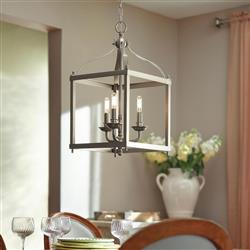 Larkin large sized three-light pendant ceiling lights