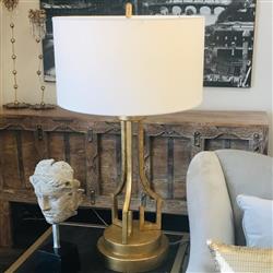 Lemuria Distressed Gold And Ivory Shade Table Lamp GN-LEMURIA-TL